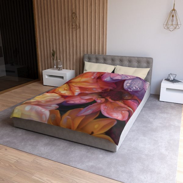 Bright Fantasy Floral 04 - Microfiber Duvet Cover - Image 6