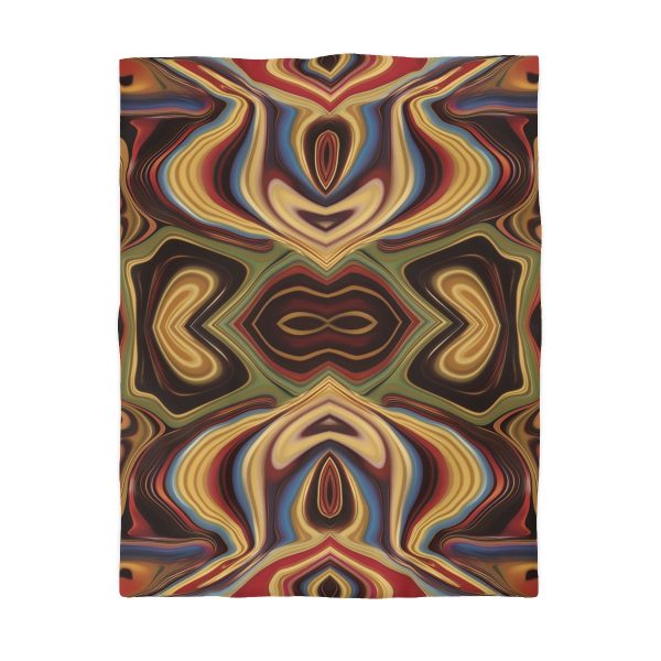 Lipnotic Kaleidoscope Background 04 - Microfiber Duvet Cover - Image 4