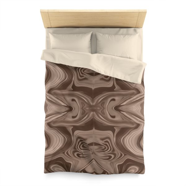 Lipnotic Kaleidoscope Background In Almondine 01 - Microfiber Duvet Cover - Image 5