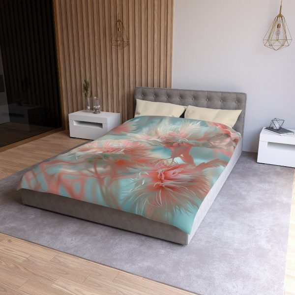 Floral Nebula 01 - Microfiber Duvet Cover - Image 6