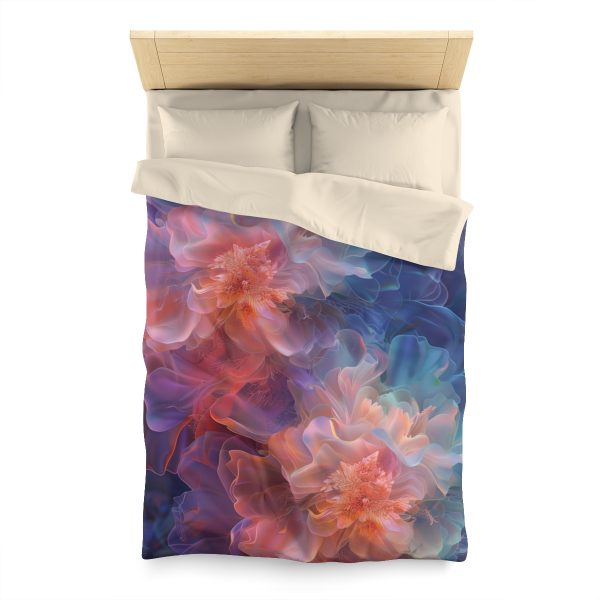 Floral Nebula 09 - Microfiber Duvet Cover - Image 5