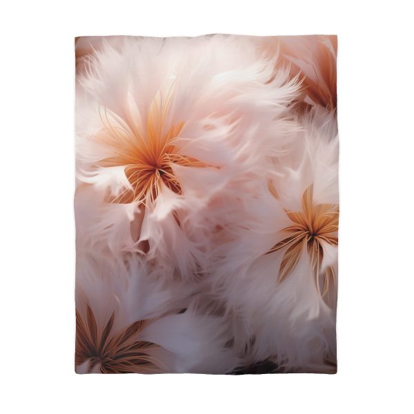 Soft Fantasy Feather Puffs - Microfiber Duvet Cover - Image 4