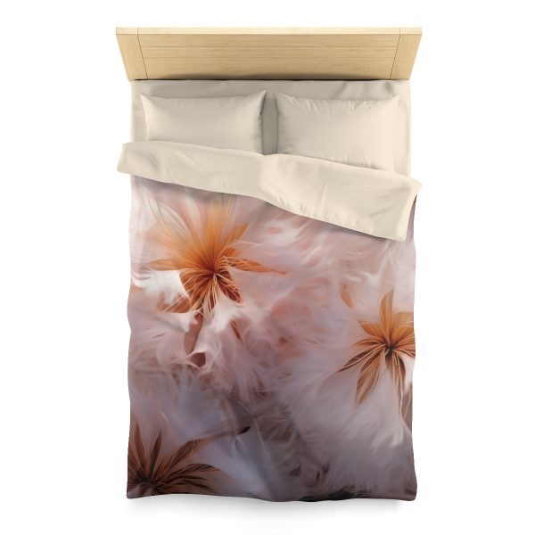 Soft Fantasy Feather Puffs - Microfiber Duvet Cover - Image 5