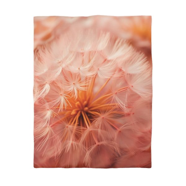 Lovely Fuzzy Fluff in Peach 01 - Microfiber Duvet Cover - Image 4