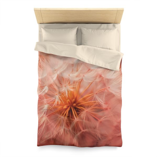 Lovely Fuzzy Fluff in Peach 01 - Microfiber Duvet Cover - Image 5