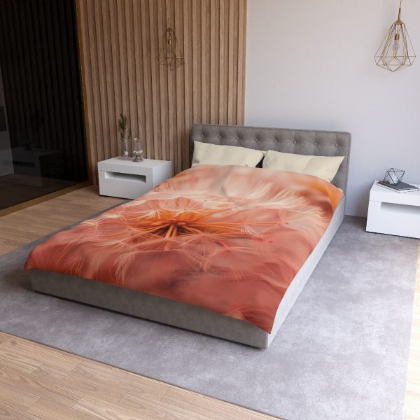 Lovely Fuzzy Fluff in Peach 01 - Microfiber Duvet Cover - Image 6