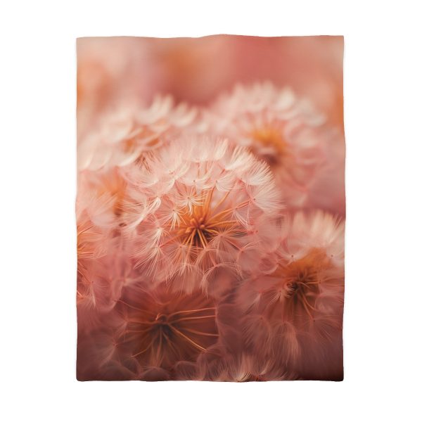 Lovely Fuzzy Fluff in Peach 02 - Microfiber Duvet Cover - Image 4