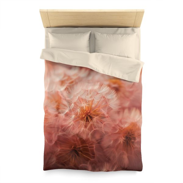 Lovely Fuzzy Fluff in Peach 02 - Microfiber Duvet Cover - Image 5