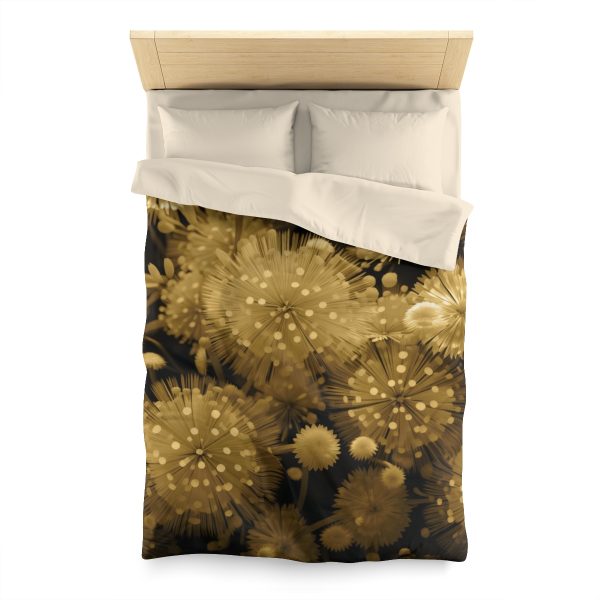 Fine and Dandy Motif in Sauterne Tone - Microfiber Duvet Cover - Image 5