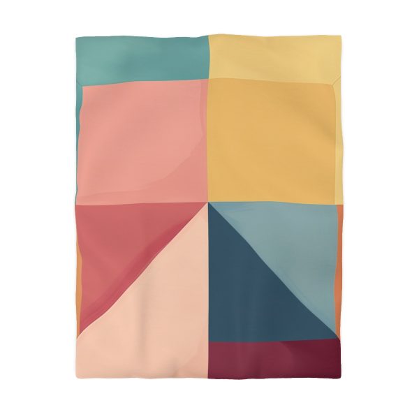 Soft Geometric Pyramid 01 - Microfiber Duvet Cover - Image 4