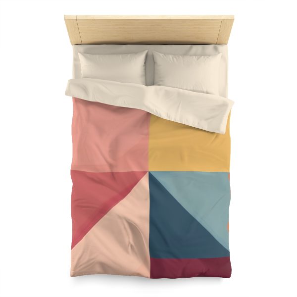 Soft Geometric Pyramid 01 - Microfiber Duvet Cover - Image 5