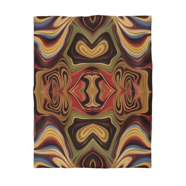 Lipnotic Kaleidoscope Background 02 - Microfiber Duvet Cover - Image 4