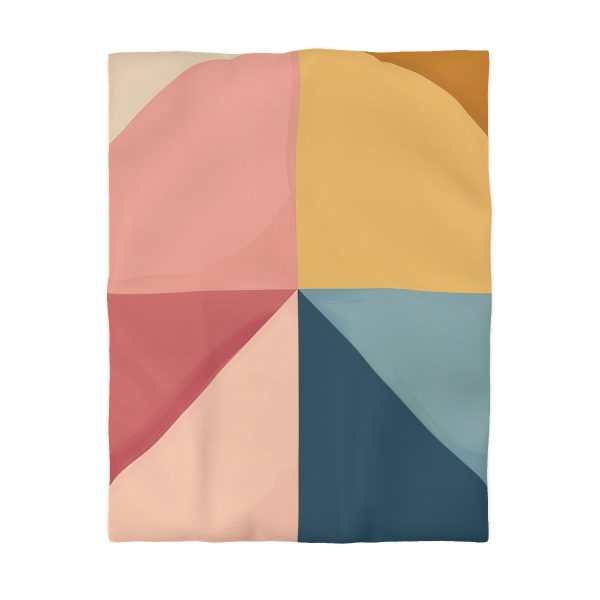 Soft Geometric Pyramid 02 - Microfiber Duvet Cover - Image 4