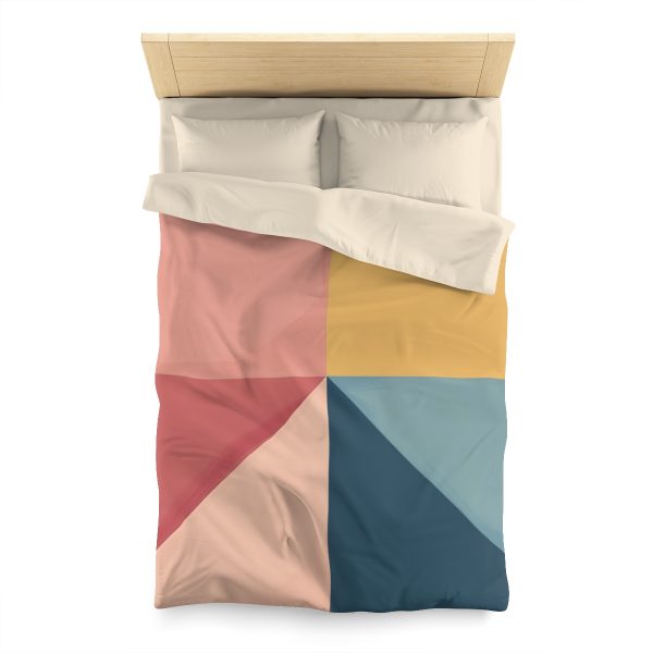 Soft Geometric Pyramid 02 - Microfiber Duvet Cover - Image 5