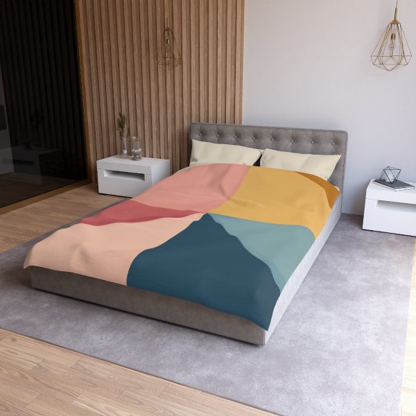 Soft Geometric Pyramid 02 - Microfiber Duvet Cover - Image 6