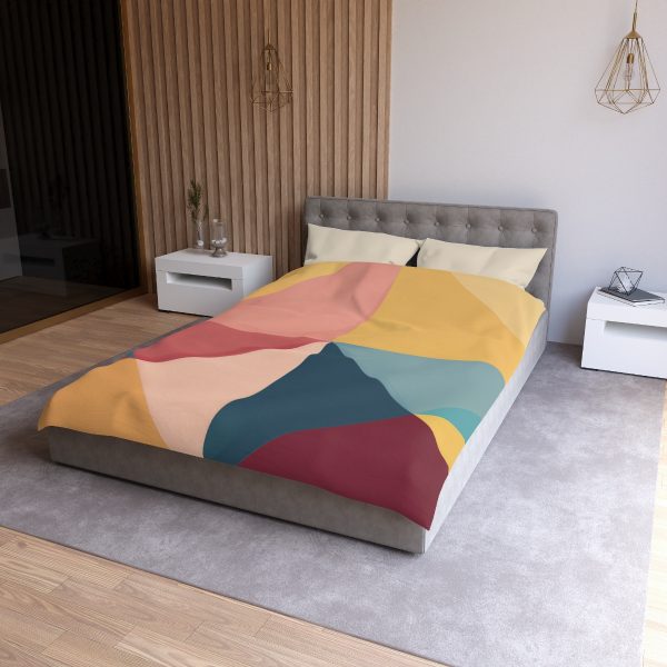 Soft Geometric Pyramid 03 - Microfiber Duvet Cover - Image 6