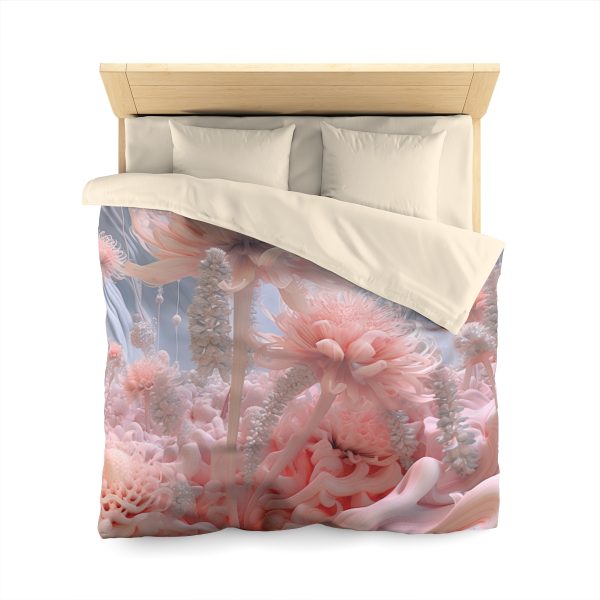 Foamy Floral Fusion 01 - Microfiber Duvet Cover - Image 17