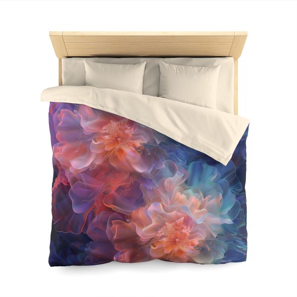 Floral Nebula 09 - Microfiber Duvet Cover - Image 17