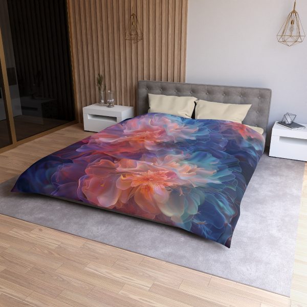 Floral Nebula 09 - Microfiber Duvet Cover - Image 18