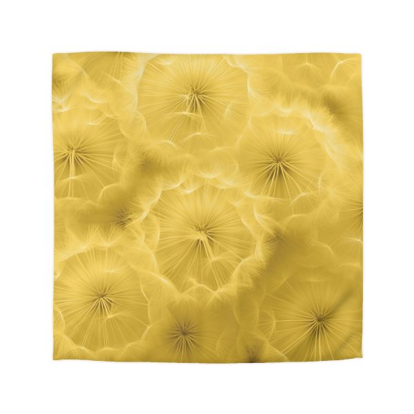 Dandelion Down Motif in Super Lemon Tone - Microfiber Duvet Cover - Image 16