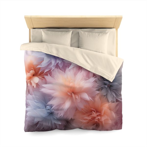 Pastel Palette Fantasy Feather Puffs - Microfiber Duvet Cover - Image 17