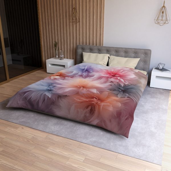 Pastel Palette Fantasy Feather Puffs - Microfiber Duvet Cover - Image 18