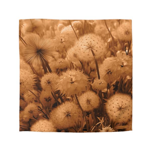 Dandelion Dream in Sunkissed Peach - Microfiber Duvet Cover - Image 16