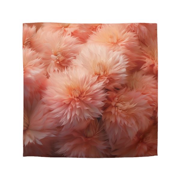 Lovely Fuzzy Buds in Peach 02 - Microfiber Duvet Cover - Image 16