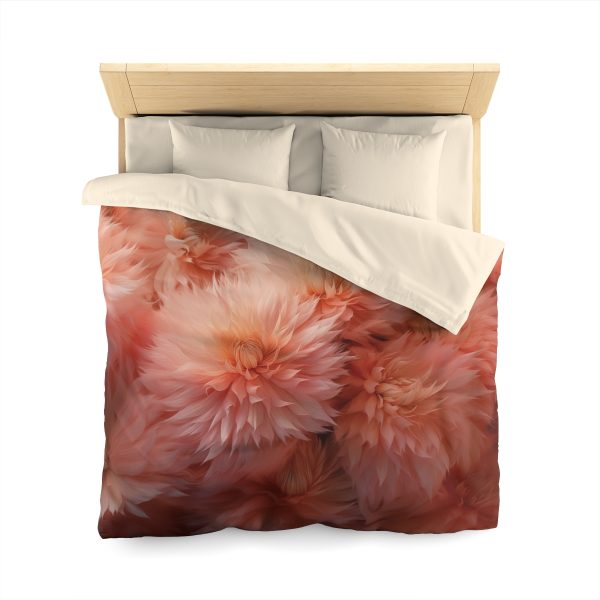 Lovely Fuzzy Buds in Peach 02 - Microfiber Duvet Cover - Image 17