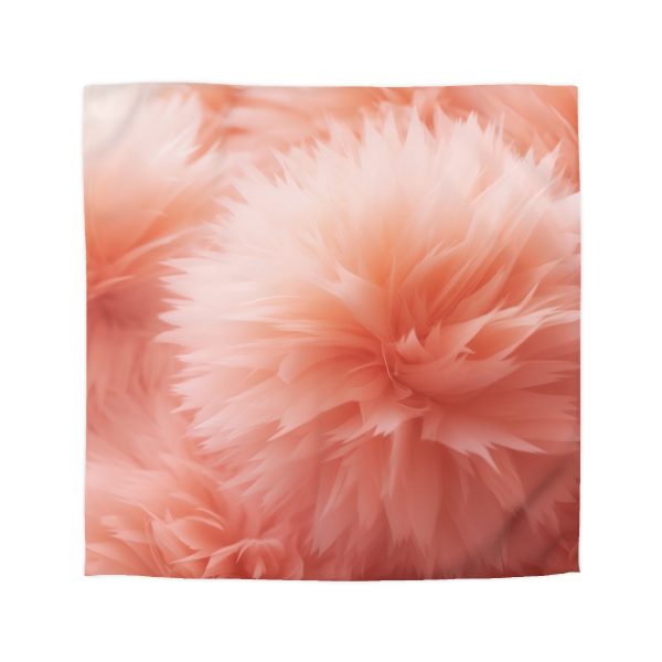 Lovely Fuzzy Buds in Peach 03 - Microfiber Duvet Cover - Image 16