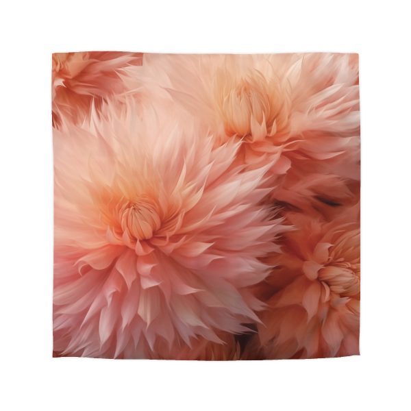 Lovely Fuzzy Buds in Peach 01 - Microfiber Duvet Cover - Image 16