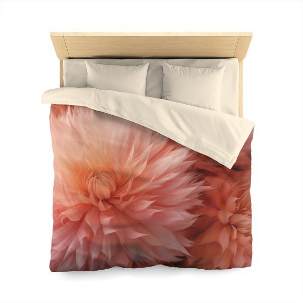 Lovely Fuzzy Buds in Peach 01 - Microfiber Duvet Cover - Image 17