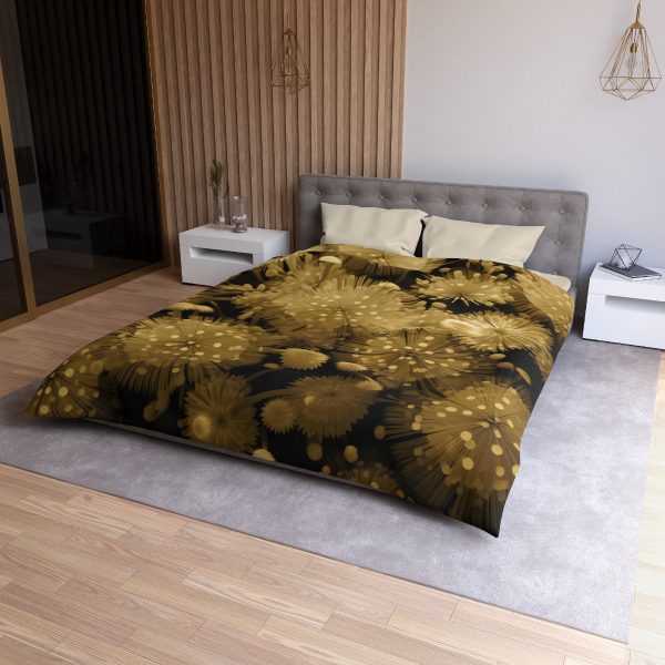 Fine and Dandy Motif in Sauterne Tone - Microfiber Duvet Cover - Image 18