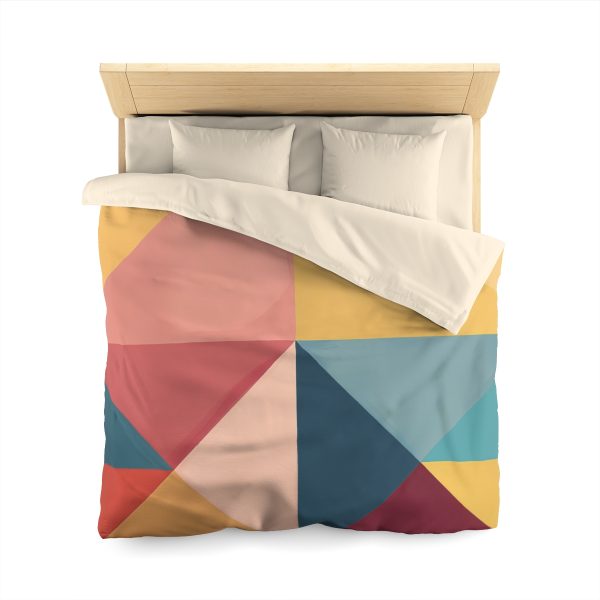 Soft Geometric Pyramid 03 - Microfiber Duvet Cover - Image 17