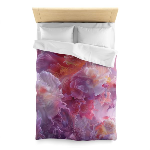 Floral Nebula 05 - Microfiber Duvet Cover - Image 8