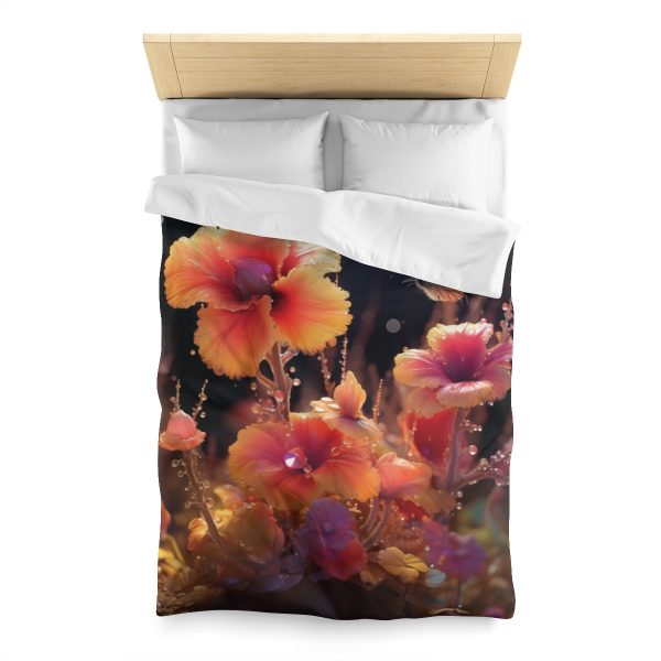 Bright Fantasy Floral 01 - Microfiber Duvet Cover - Image 8