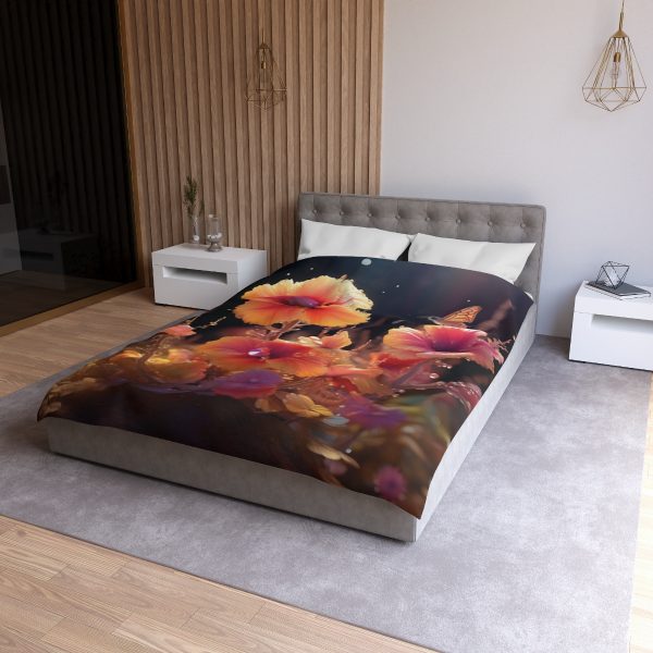 Bright Fantasy Floral 01 - Microfiber Duvet Cover - Image 9