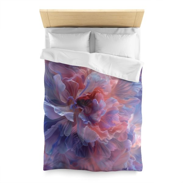 Floral Nebula 08 - Microfiber Duvet Cover - Image 8