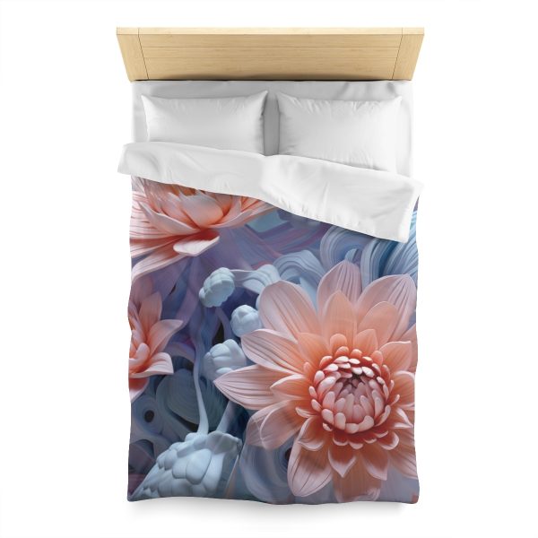 Foamy Floral Fusion 02 - Microfiber Duvet Cover - Image 8