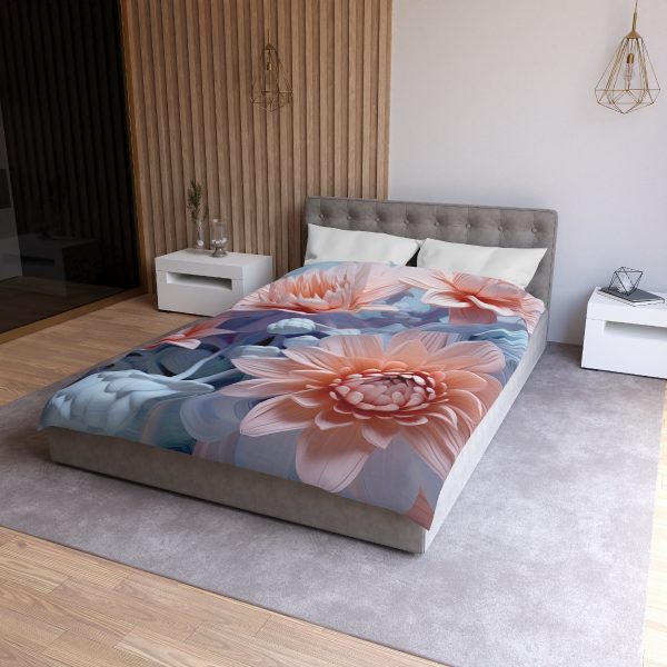 Foamy Floral Fusion 02 - Microfiber Duvet Cover - Image 9