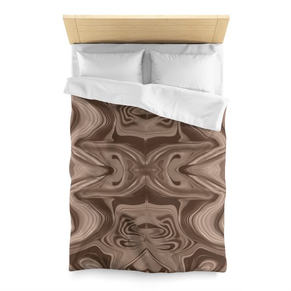 Lipnotic Kaleidoscope Background In Almondine 01 - Microfiber Duvet Cover - Image 8