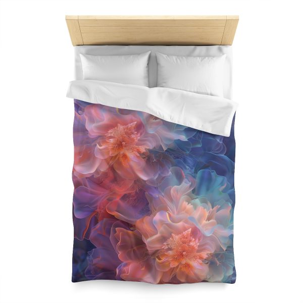 Floral Nebula 09 - Microfiber Duvet Cover - Image 8