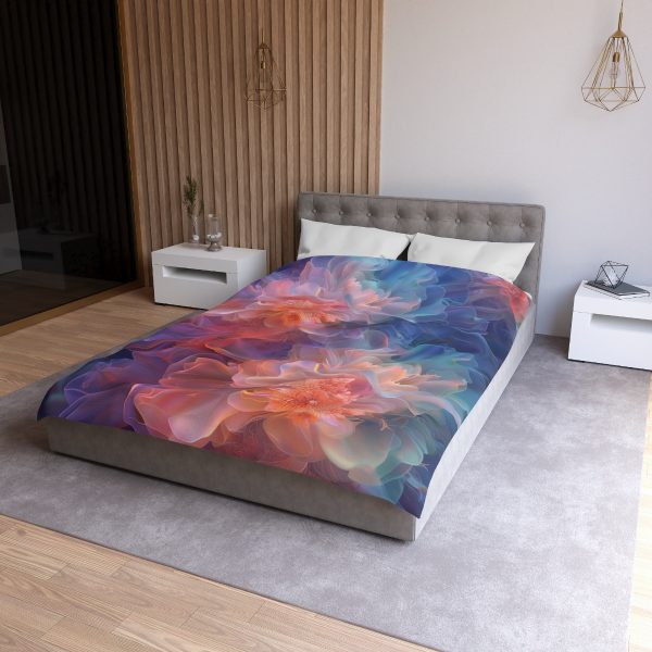 Floral Nebula 09 - Microfiber Duvet Cover - Image 9