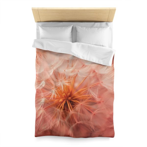 Lovely Fuzzy Fluff in Peach 01 - Microfiber Duvet Cover - Image 8