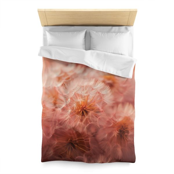 Lovely Fuzzy Fluff in Peach 02 - Microfiber Duvet Cover - Image 8