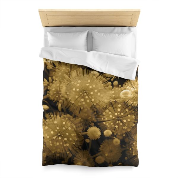 Fine and Dandy Motif in Sauterne Tone - Microfiber Duvet Cover - Image 8