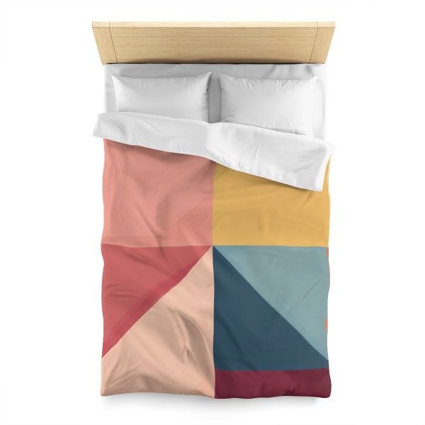 Soft Geometric Pyramid 01 - Microfiber Duvet Cover - Image 8