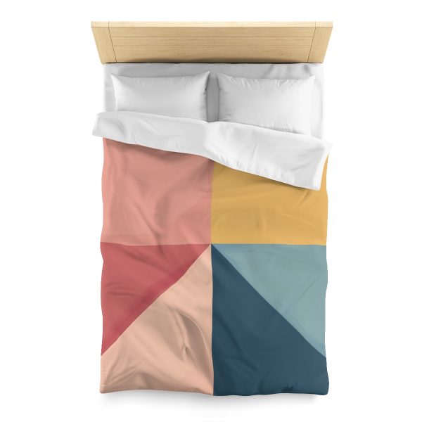 Soft Geometric Pyramid 02 - Microfiber Duvet Cover - Image 8