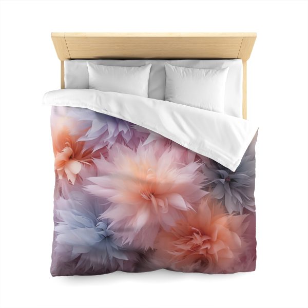 Pastel Palette Fantasy Feather Puffs - Microfiber Duvet Cover - Image 20