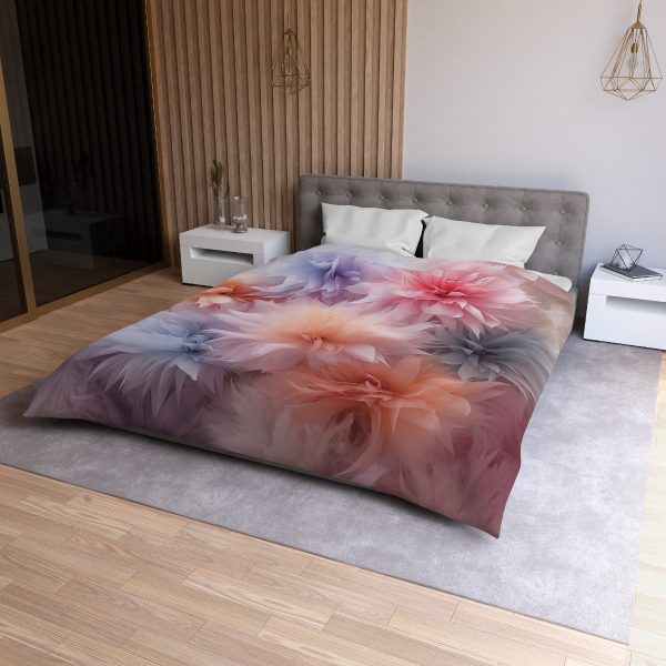 Pastel Palette Fantasy Feather Puffs - Microfiber Duvet Cover - Image 21